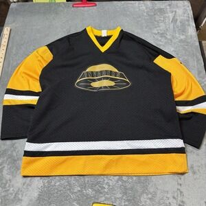 VTG 90s Hockey of America INVADERS Jersey Mens Size XL Made in USA Outdoor